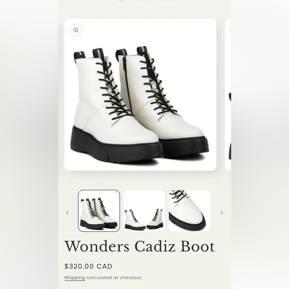 Wonders Cadiz Lace-Up Platform Boots in White/Black